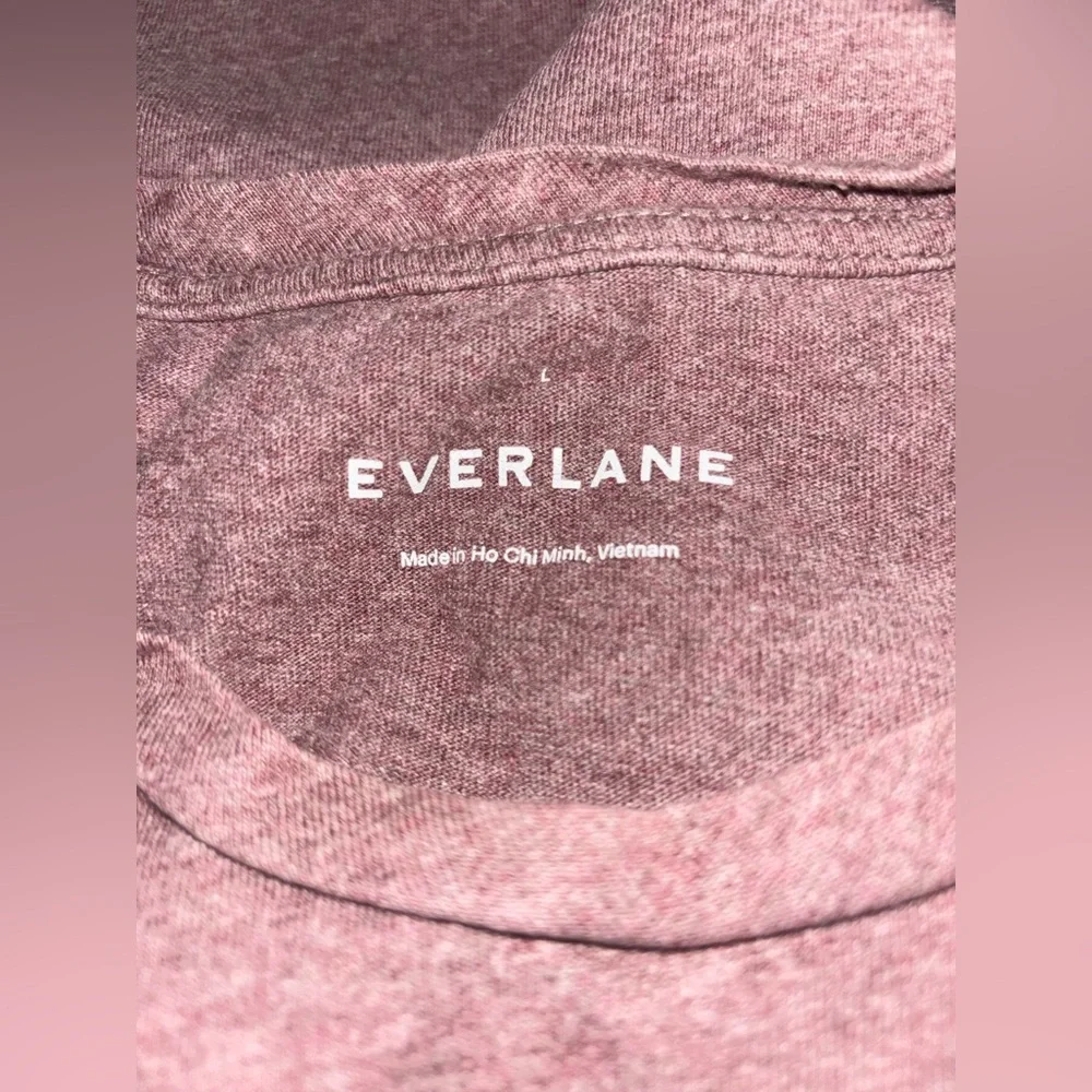 Everlane mauve basic tee shirt size L - Picture 2 of 3